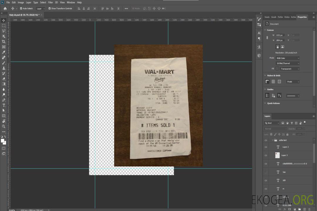 Reçu du détaillant Walmart template Reçu du détaillant Walmart template